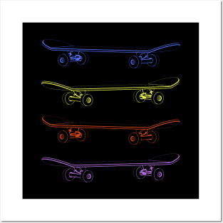 Four Skateboards 2 Posters and Art